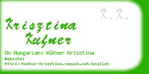 krisztina kufner business card